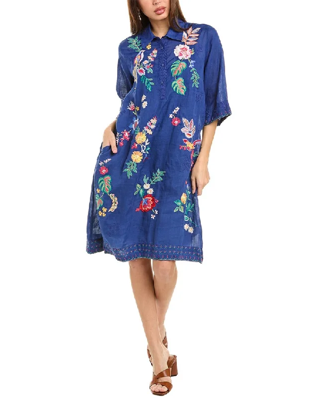 Johnny Was Henley Kimono Sleeve Dress Breathable unclassified dresses