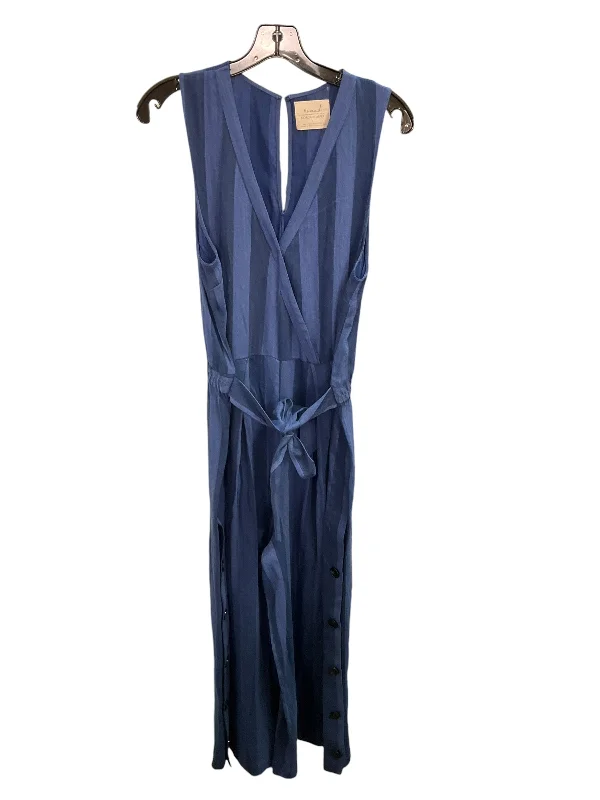 Jumpsuit By Anthropologie In Blue, Size: L Flowy unclassified dresses