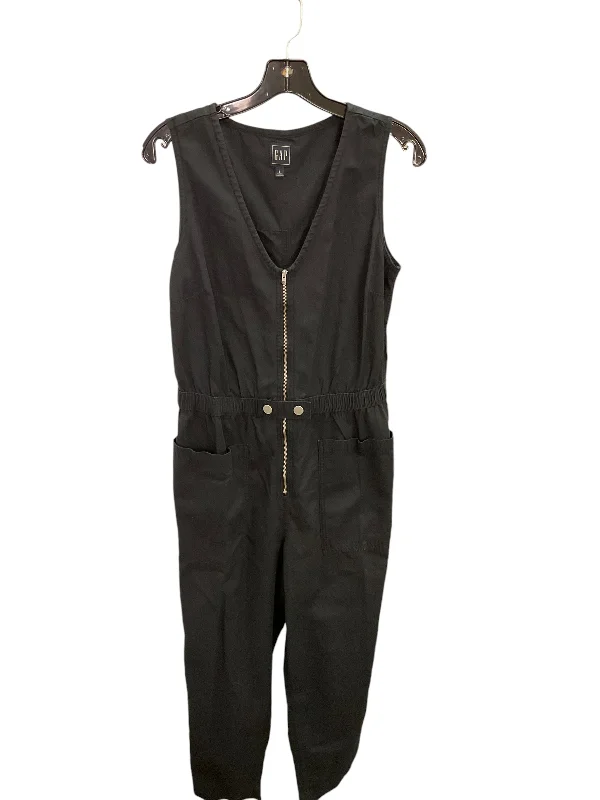 Jumpsuit By Gap In Black, Size: M Embroidered unclassified dresses