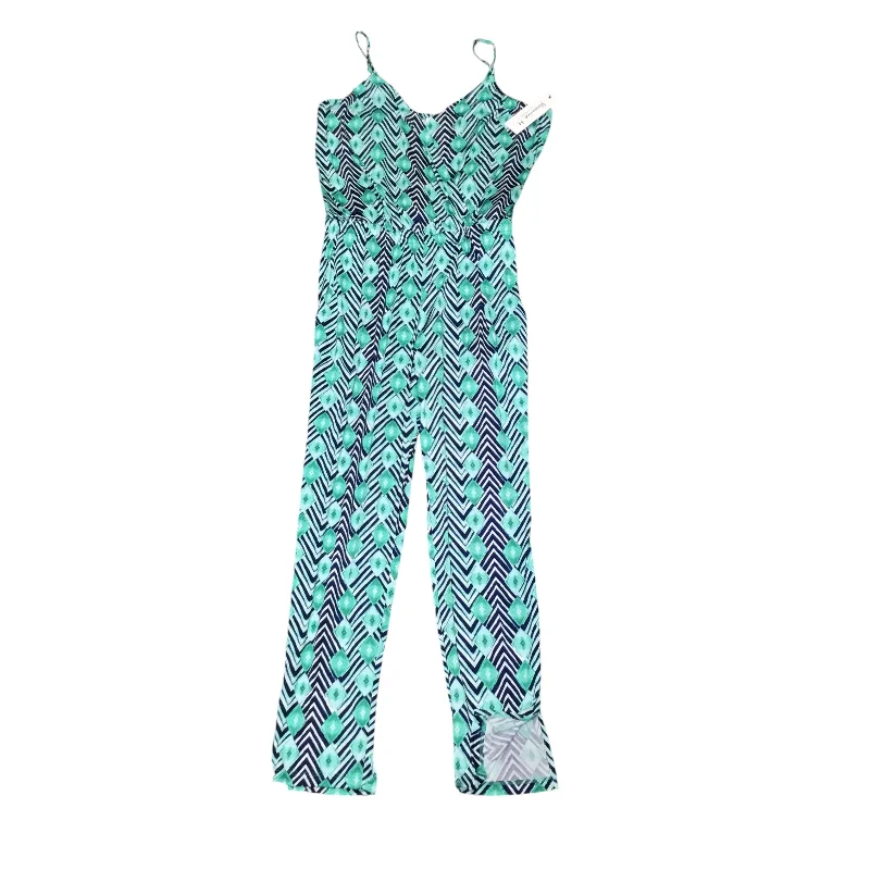 Jumpsuit By Veronica M In Blue & Green, Size: L Short unclassified dresses