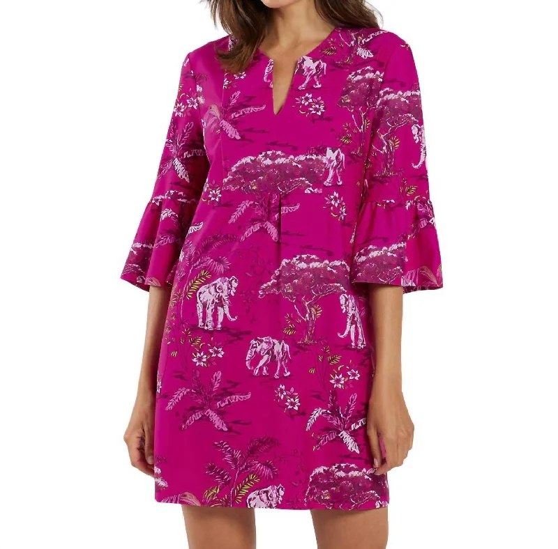 Kerry Dress In Elephant Safari Orchid Best-selling unclassified dresses