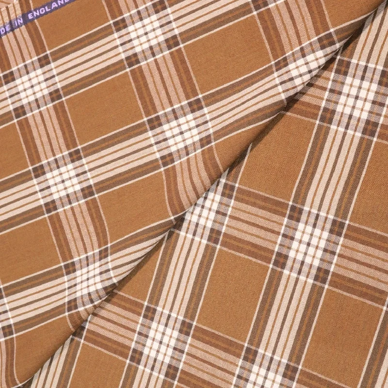 Light Brown Glen Check Wool Amadeus 365 Dormeuil Fabric Metallic unclassified dresses