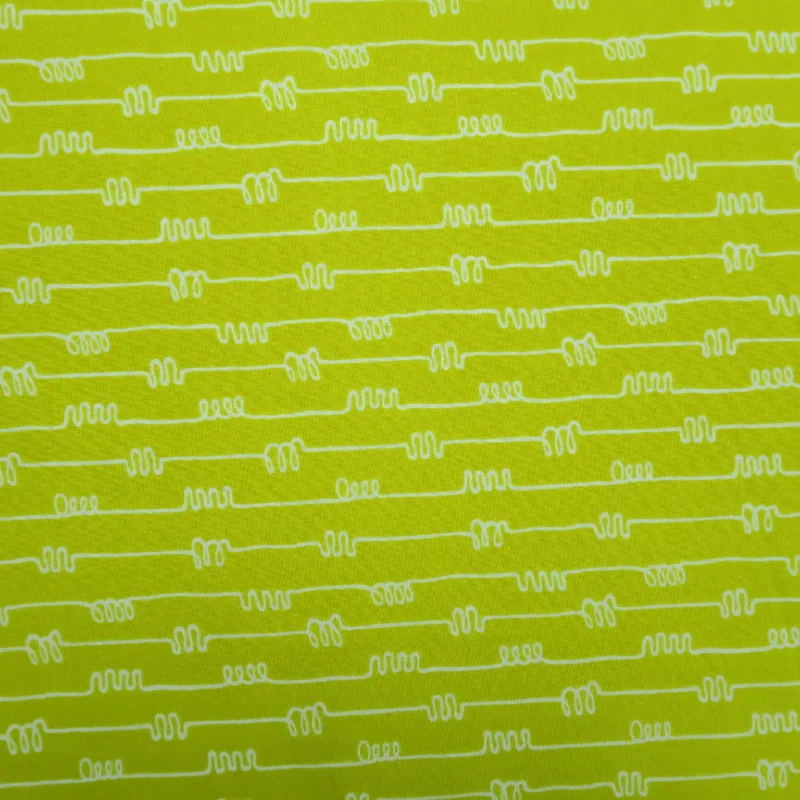 Lime Green and White Cotton Blended Broadcloth Soft fabric unclassified dresses