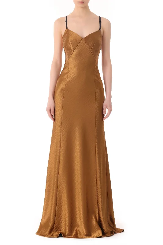 Low Back Hammered  Satin Gown Petite unclassified dresses