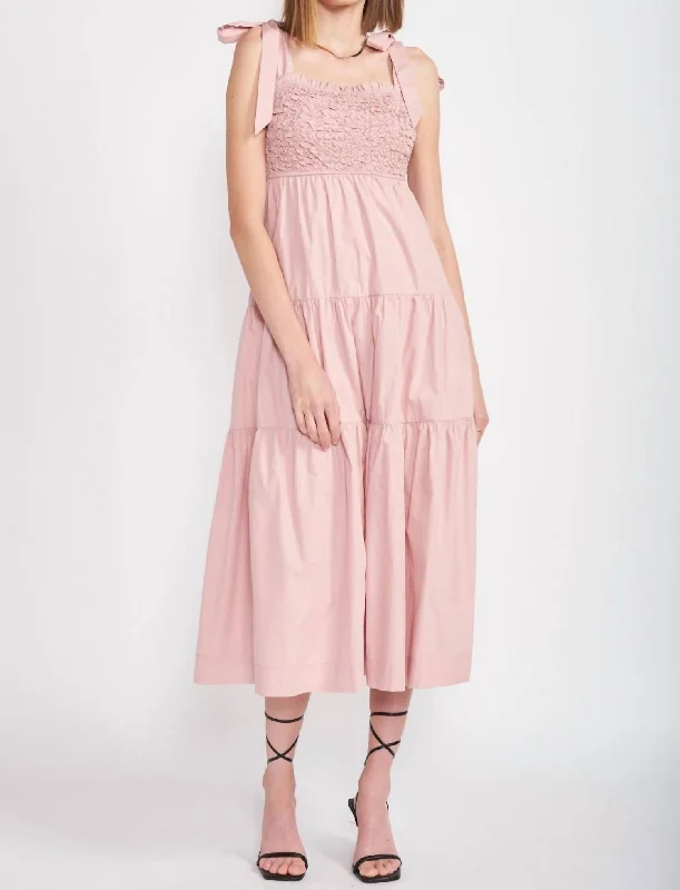 Matisse Textured Dress In Blush Chic unclassified dresses