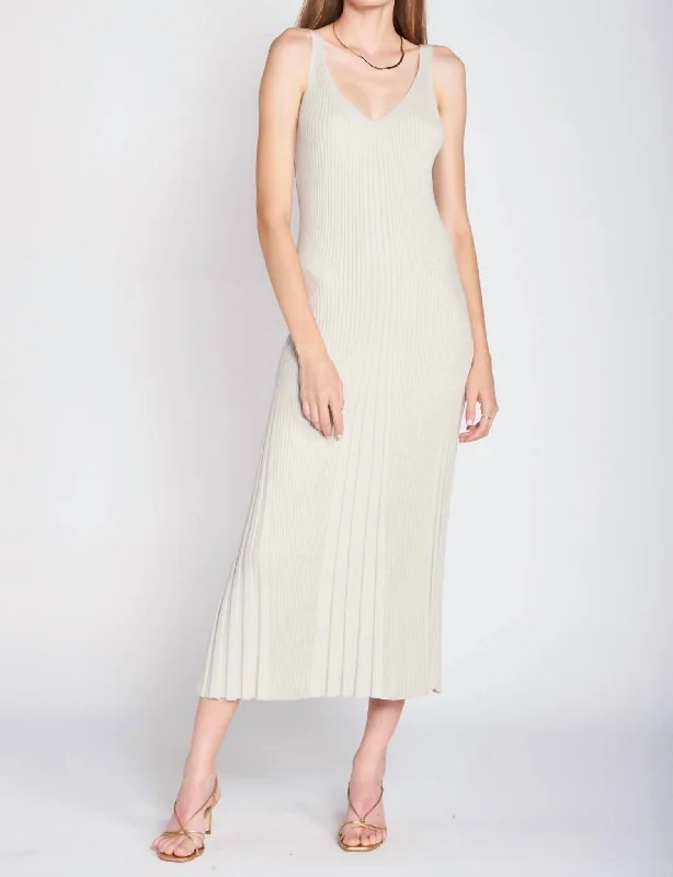 Palma Knit Dress In Ivory Sequin unclassified dresses