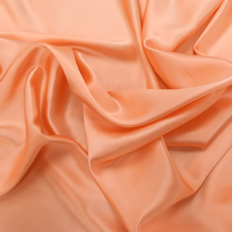 Peach Solid 54" Wide Silk Charmeuse Fabric 19mm Sleeveless unclassified dresses