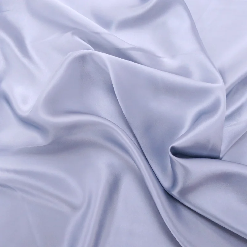 Powder Blue Solid 54" Wide Silk Charmeuse Fabric 19mm Ruffled unclassified dresses