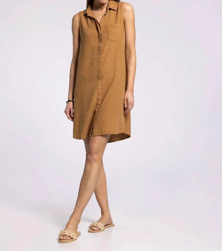 Reef Point Dress In Golden Brown Budget-friendly unclassified dresses