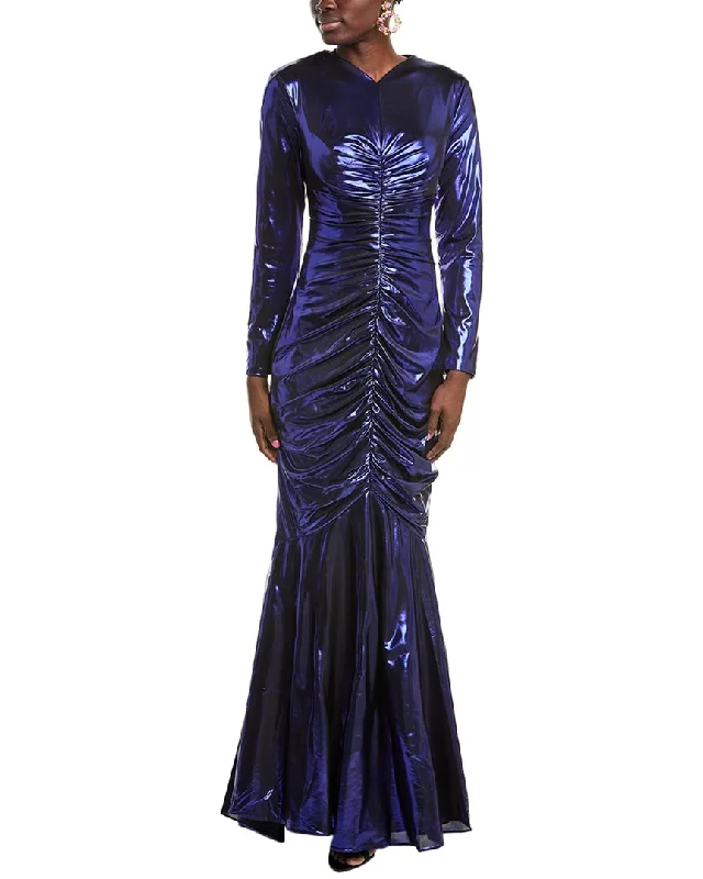 Rene Ruiz Hand-Draped Metallic Stretch Gown Elegant evening unclassified dresses