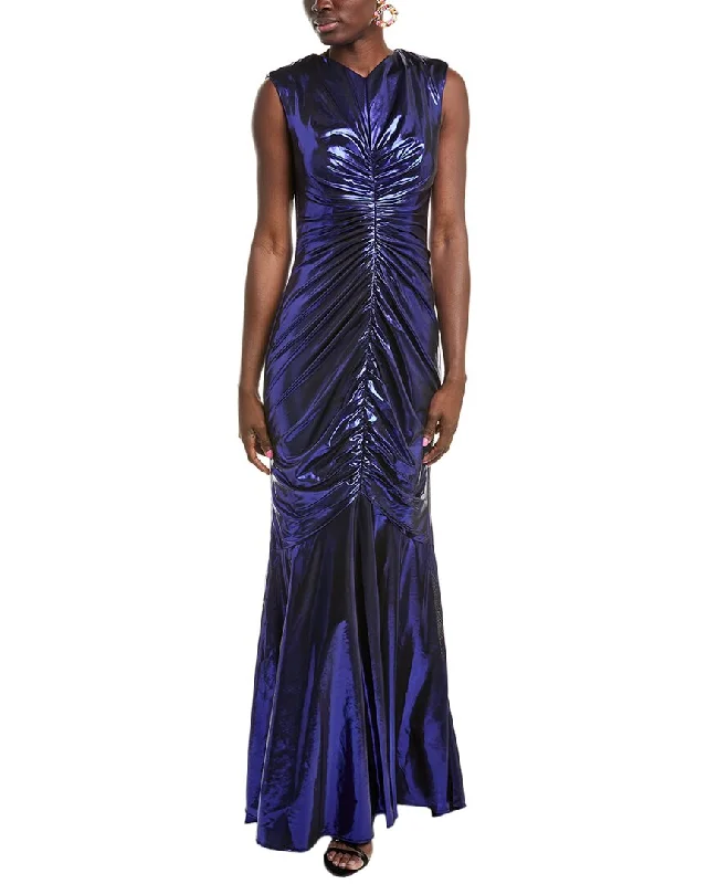 Rene Ruiz Hand-Draped Metallic Stretch Gown Wrap unclassified dresses