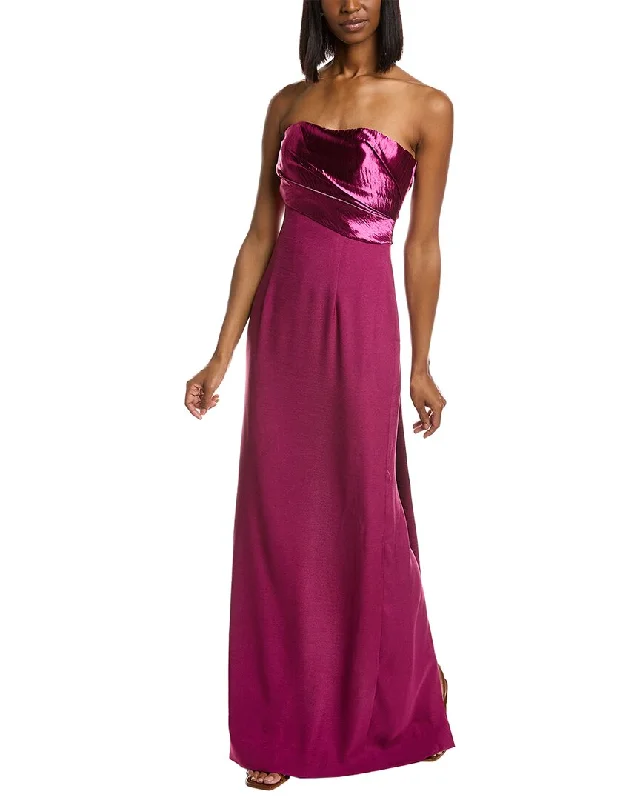 Rene Ruiz Strapless Crepe Gown Holiday unclassified dresses