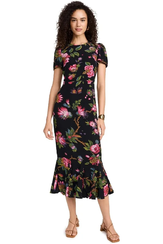 Rhode Women's Lulani Dress, Ink Morlaix Fleur Grande Printed unclassified dresses