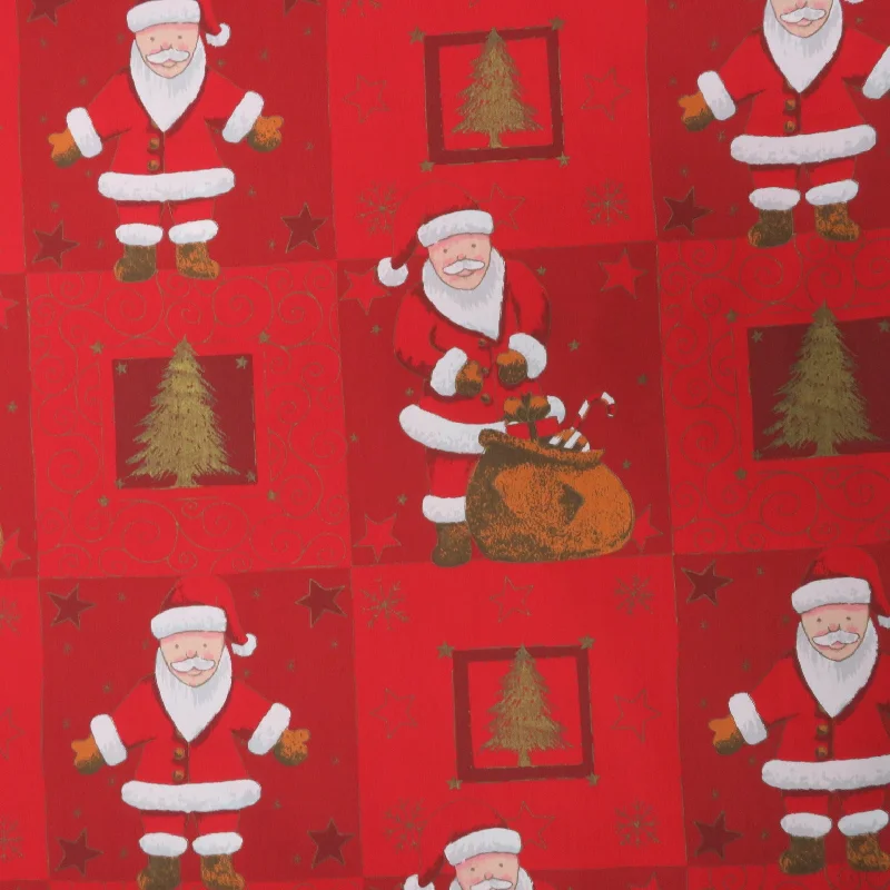 Santa Claus Pattern Printed Cotton Blended Broadcloth Vintage unclassified dresses