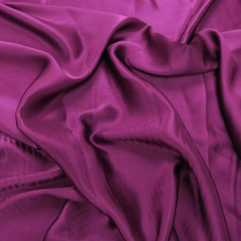 Silk Charmeuse Fabric Grape Purple Solid 54" 19mm Bright color unclassified dresses