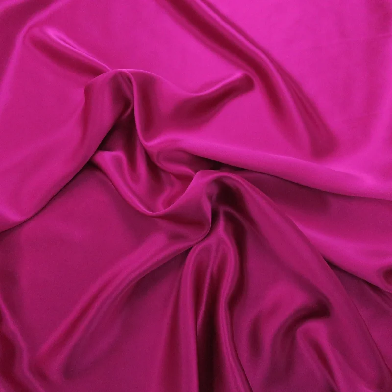 Silk Charmeuse Fabric Magenta Solid 54" 19mm A-line unclassified dresses