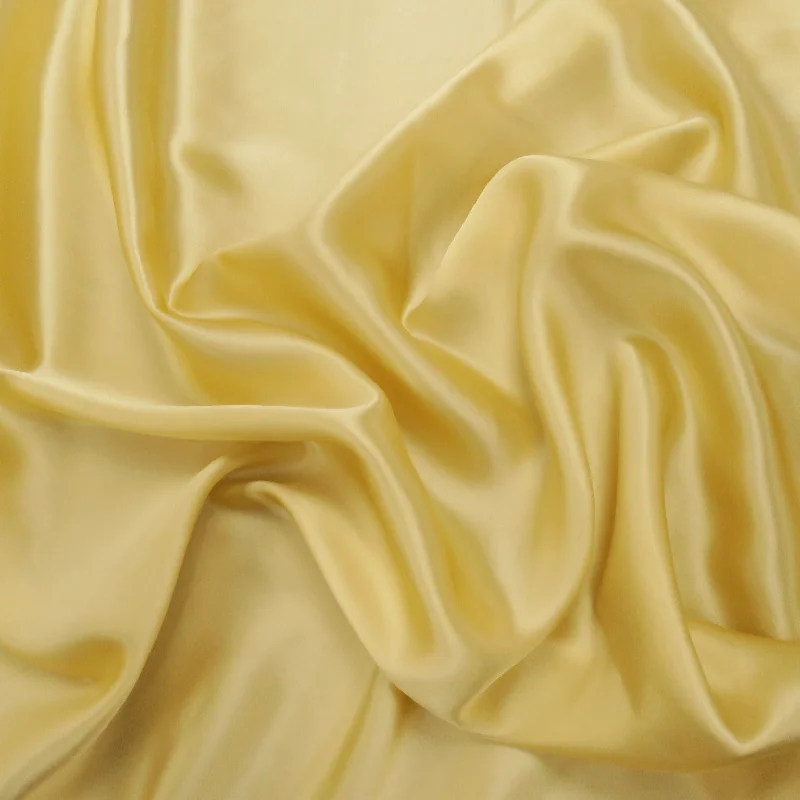 Silk Charmeuse Fabric Pale Yellow Solid 54" 100% Silk Everyday wear unclassified dresses