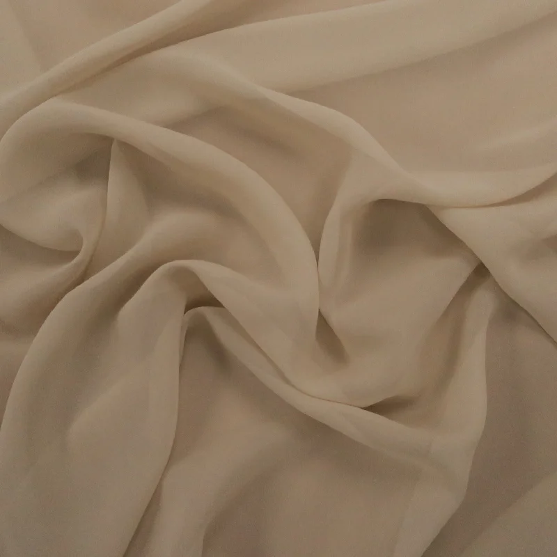 Silk Georgette Chiffon Fabric 54" Champagne Solid 10mm 100% Silk Sequin unclassified dresses