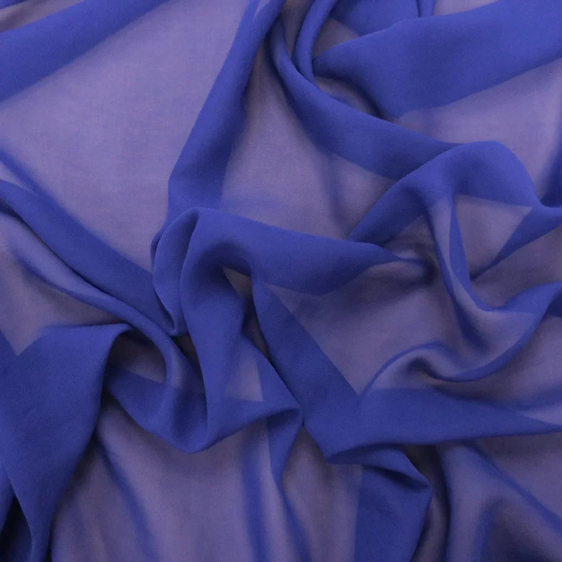 Silk Georgette Chiffon Fabric 54" Dark Blue Solid 10mm 100% Silk Designer unclassified dresses