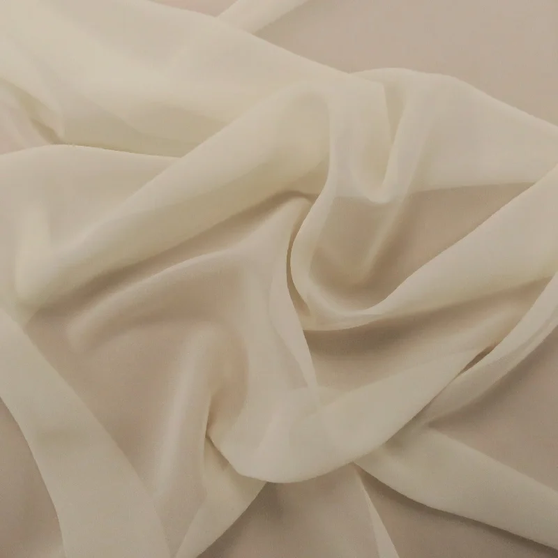 Silk Georgette Chiffon Fabric 54" Ivory Solid 10mm 100% Silk Ruffled unclassified dresses