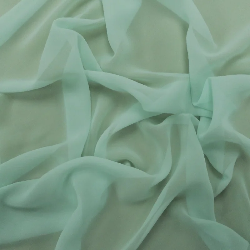 Silk Georgette Chiffon Fabric 54" Mint Solid 10mm 100% Silk Casual unclassified dresses