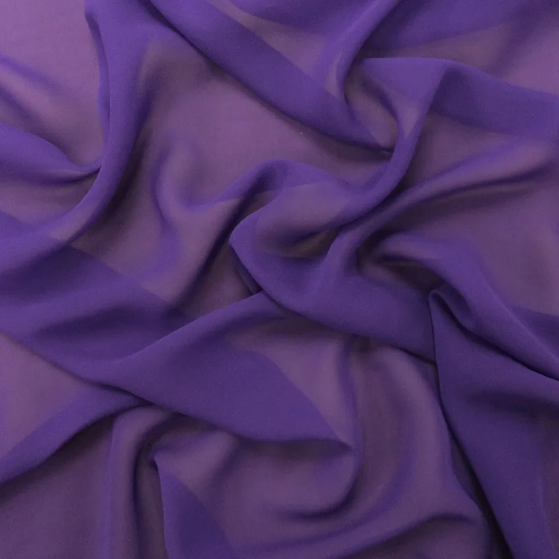 Silk Georgette Chiffon Fabric 54" Purple Solid 10mm 100% Silk Plus size unclassified dresses