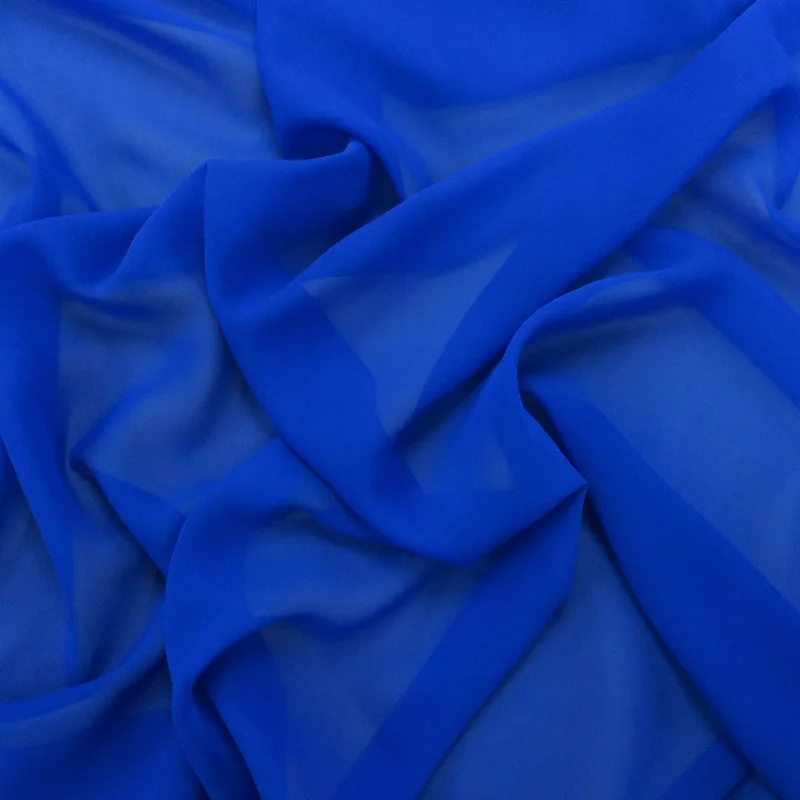 Silk Georgette Chiffon Fabric 54" Royal Blue Solid 10mm 100% Silk Gothic unclassified dresses