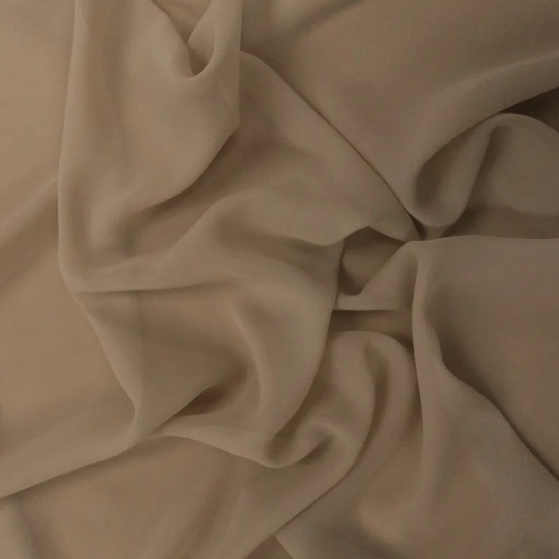 Silk Georgette Chiffon Fabric 54" Tan Solid 10mm 100% Silk Printed unclassified dresses