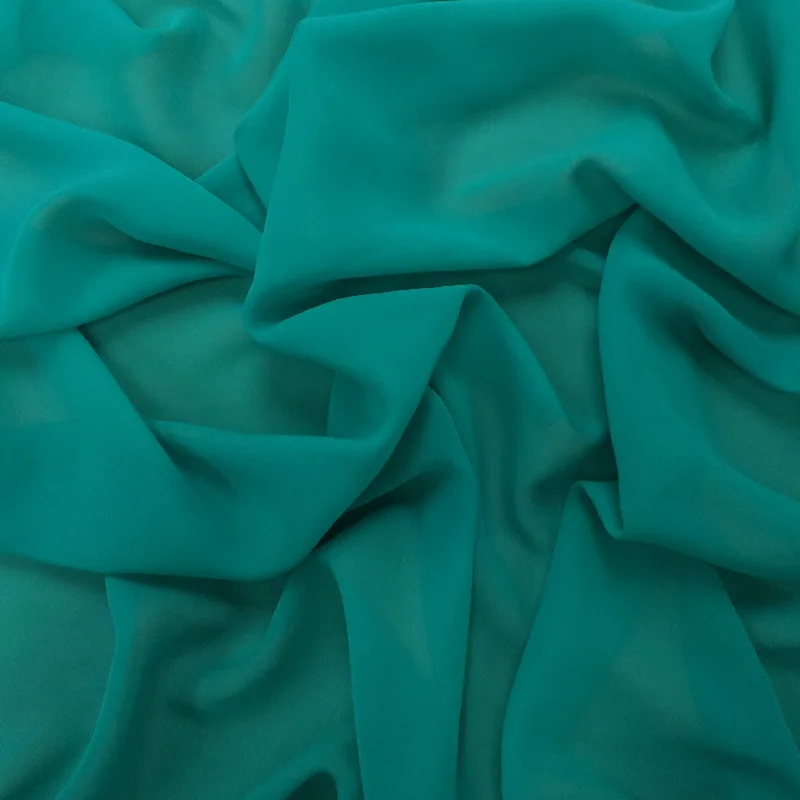 Silk Georgette Chiffon Fabric 54" Turquoise Solid 10mm 100% Silk Long unclassified dresses