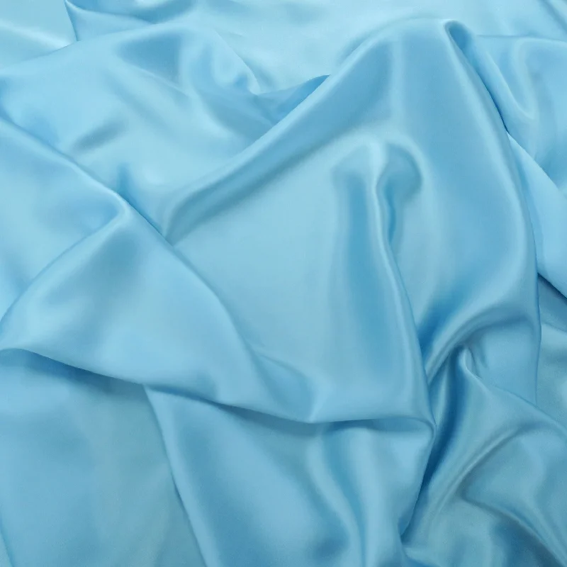 Sky Blue Solid 54" Wide Silk Charmeuse Fabric 19mm Minimalist unclassified dresses