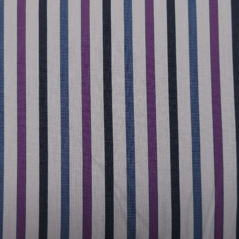 Soktas Shades of Violet and White Striped Finest Cotton Fabric Smocked unclassified dresses