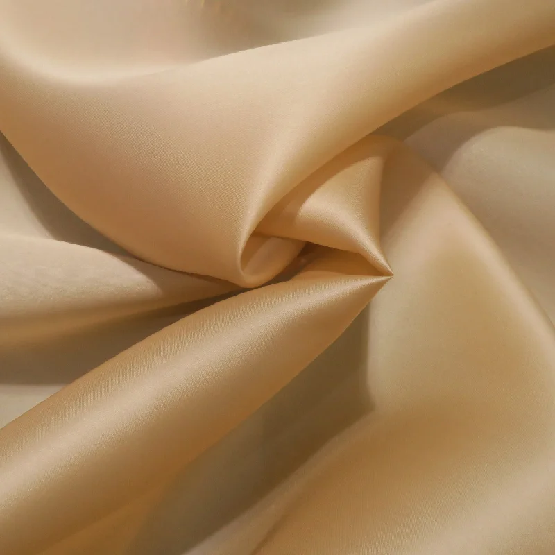 Solid Beige Silk Satin Organza Fabric 54" 12mm Pastel unclassified dresses