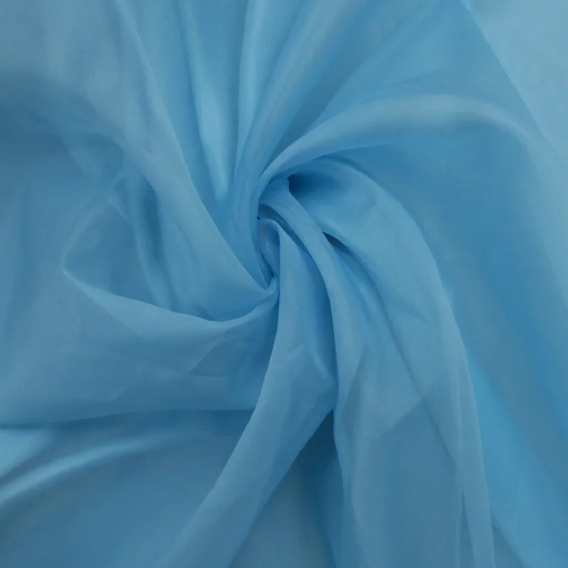 Solid Blue Silk Organza Fabric 54" 8mm Chic unclassified dresses