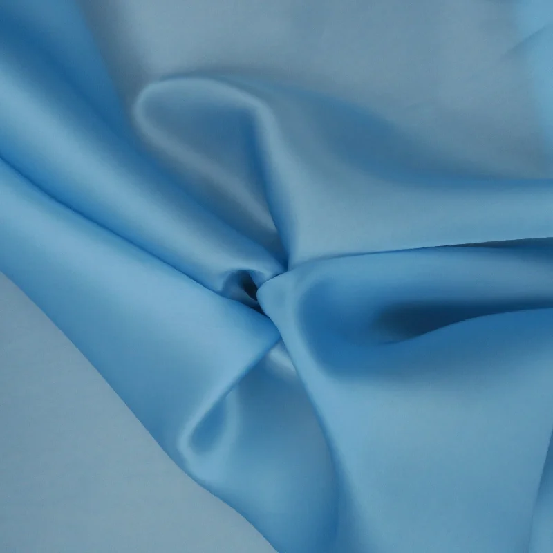 Solid Blue Silk Satin Organza Fabric 54" 12mm Spring unclassified dresses