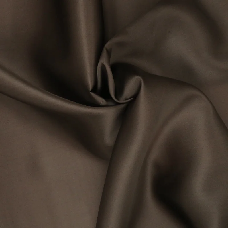 Solid Brown Silk Satin Organza Fabric 54" 12mm Stretchy unclassified dresses