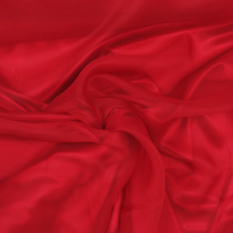 Solid Crimson Silk Organza Fabric 54" 8mm Trendy new unclassified dresses