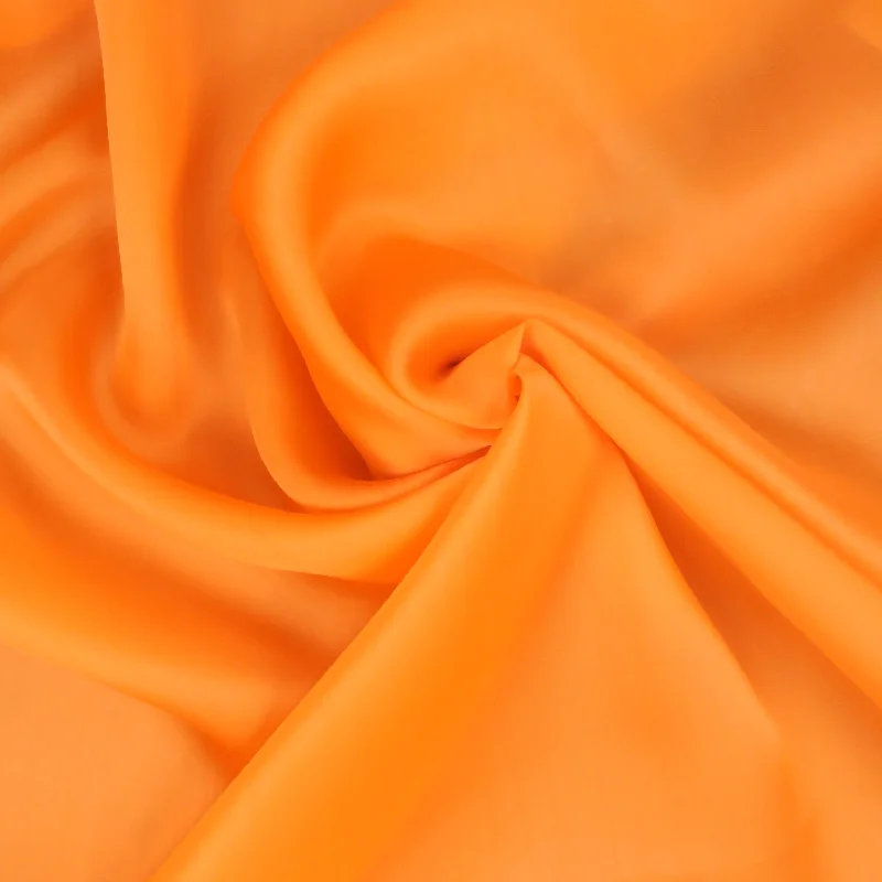 Solid Melon Orange Silk Satin Organza Fabric 54" 12mm Anniversary unclassified dresses