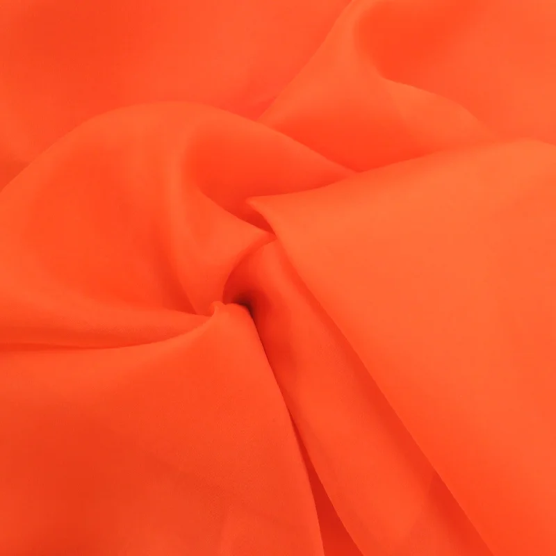 Solid Orange Silk Organza Fabric 54" 8mm Fashionable unclassified dresses