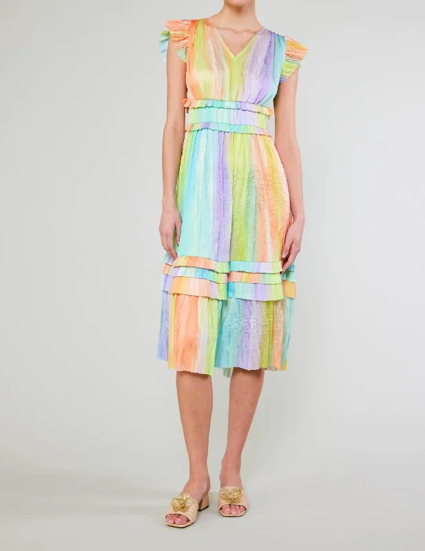 Summer Sunset Dress In Rainbow Stylish unclassified dresses