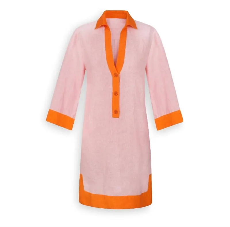 Women's Fairfield Tunic Dress In Pink/orange Silk unclassified dresses