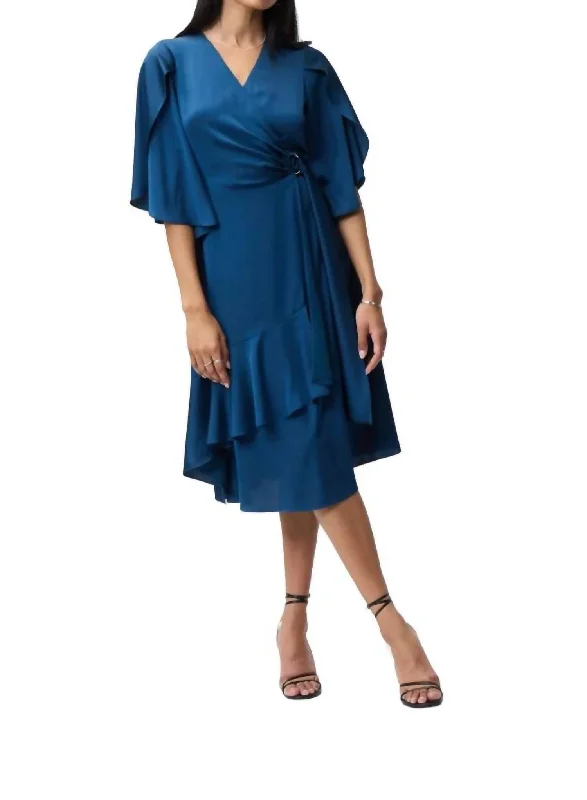 Wrap Tiered Dress In Nightfall Discounted unclassified dresses